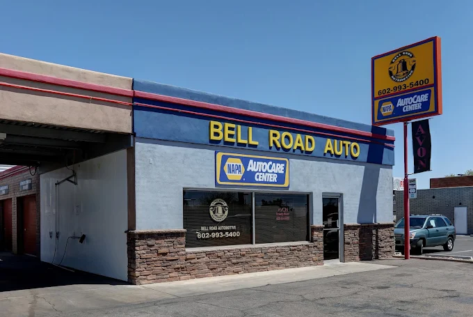 Bell Road Automotive shop exterior in Phoenix, Arizona